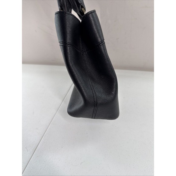 Michael Kors Hailee Leather Satchel Crossbody Bag Black Gold Purse NO STRAP - Picture 7 of 10